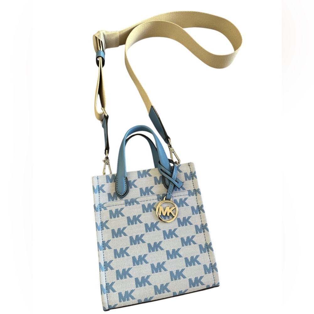 Michael Kors Gigi Blue Tote Mini Crossbody Bag - NWT